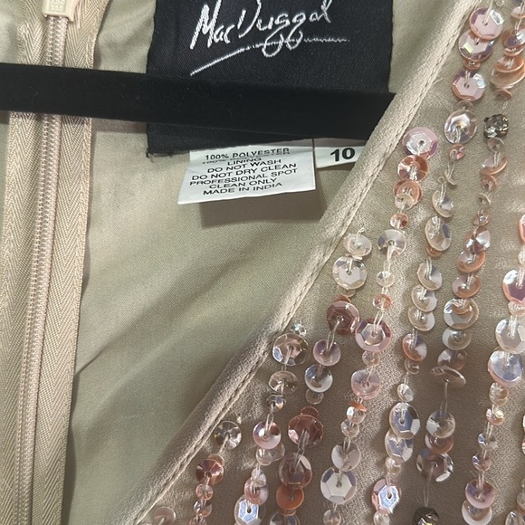 Mac Duggal Sequined Sleeveless V Neck MIDI Sheath Dress NWT Style 93606 - Picture 12 of 12